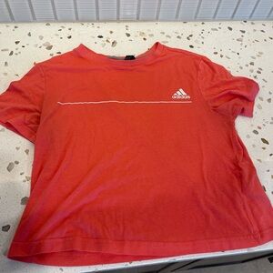Adidas Coral Tee with White Logo